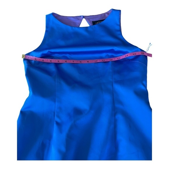 Laundry By Shelli Segal periwinkle satin dress size 8P New with tags - Picture 3 of 10